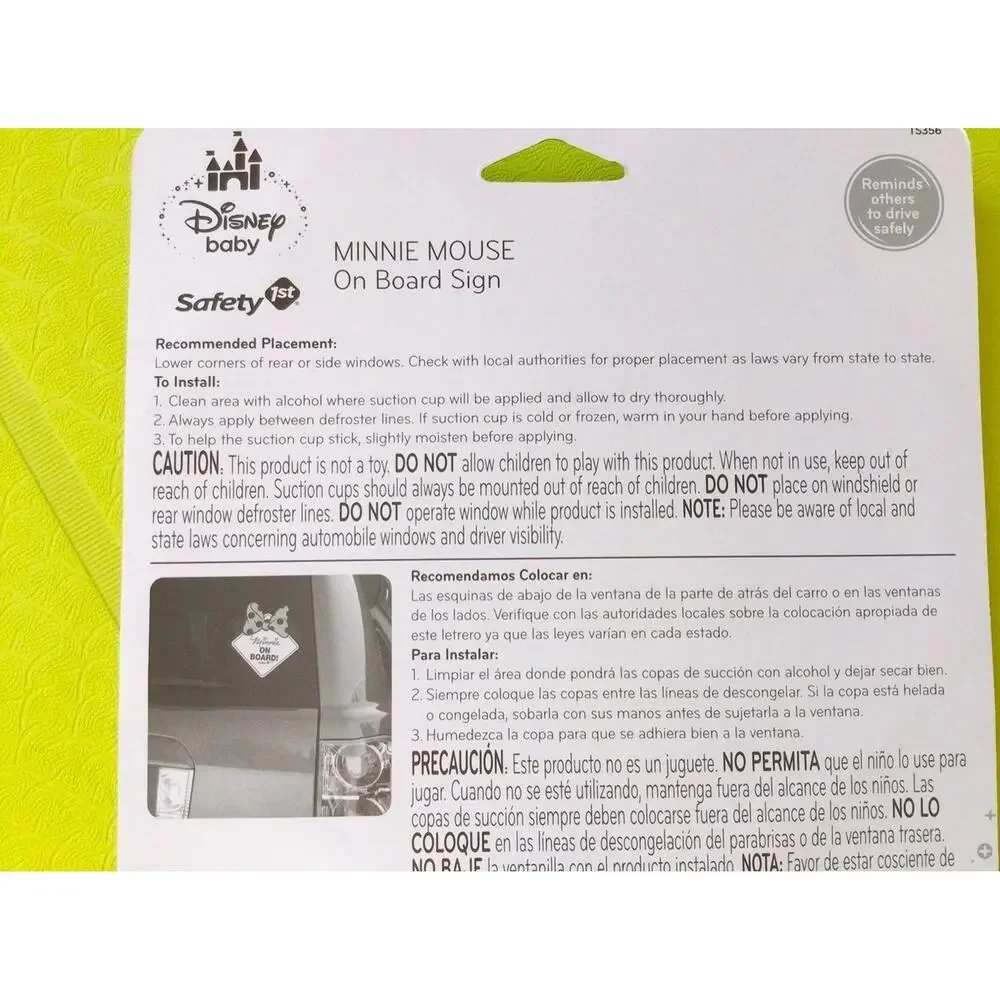 New❤️Safety 1st Disney Minnie On Board Car Sign